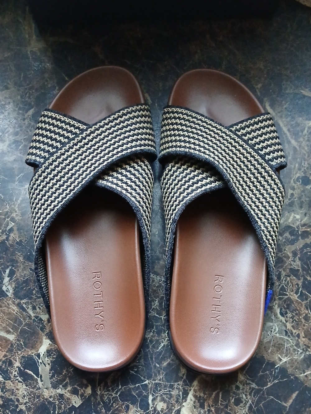 Rothy's The Weekend Cross Strap Slide/Sandals Size 7.5 for Women